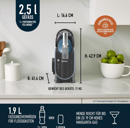 Ninja SLUSHi FS301EU Slush-Eismaschine 2,5 L 200 W Ice blue/gray